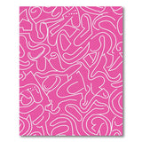 Hot Pink Squiggle Abstract Area Rug