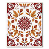Ornate Autumn Acorn and Leaf Area Rug