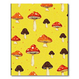 Whimsical Yellow Mushroom Pattern Area Rug
