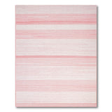 Pink Blush Pink Horizontal Striped Area Rug