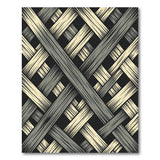 Modern Grey Woven Basket Weave Area Rug