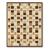 Brown and Tan Geometric Modern Brown Tan Geometric Block Area Rug