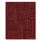 Red Bold Red Maze Geometric Area Rug