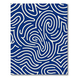 Abstract Navy Swirl Area Rug