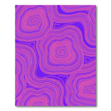 Modern Purple Swirl Contour Area Rug
