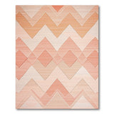 Orange Terracotta Zigzag Geometric Area Rug