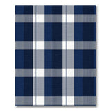 Navy Grey Plaid Area Rug