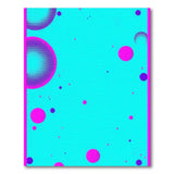 Teal Pink Bubble Abstract Area Rug