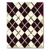 Maroon Diamond Geometric Area Rug