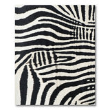 Bold Black White Zebra Print Area Rug