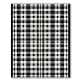 Black White Buffalo Check Plaid Area Rug
