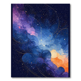 Starry Nebula Swirl Abstract Area Rug