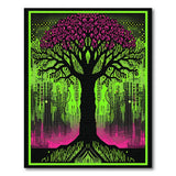 Neon Pink Blossom Tree Area Rug