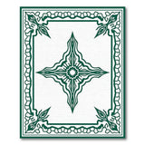 Ornate Green Persian Frame Area Rug