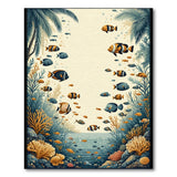 Coastal Reef Fish Coral Area Rug