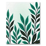 Teal Leaf Geometric Area Rug