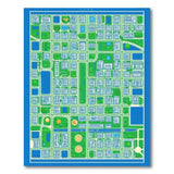 Geometric City Map Neighborhood Rug