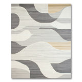 Geometric Modern Modern Abstract Grey Wave Area Rug