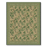 Green Vine Leaf Persian Area Rug