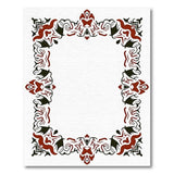 Red Ornate Red Floral Persian Border Rug