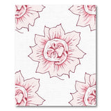 Vintage Pink Dahlia Floral Area Rug