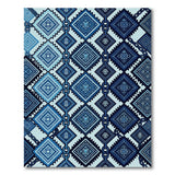 Blue Tribal Chain Link Area Rug
