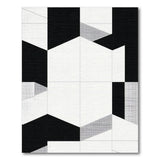 Bold Black White Geometric Geometric Modern Area Rug