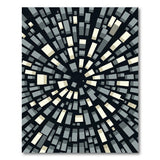 Radiant Geometric Black White Area Rug