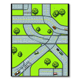 Pixel City Street Map Area Rug