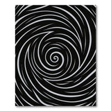 Black and White Hypnotic Spiral Black White Area Rug