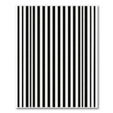 Bold Black White Vertical Stripe No. 5 Area Rug