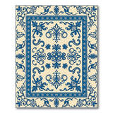 Elegant Blue on Ivory Traditional Persian Rug