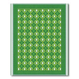 Green Emerald Green Starburst Geometric Area Rug