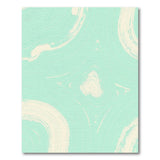 Fluid Teal Swirl Abstract Area Rug