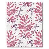 Pink Leaf and Berry Floral Area Rug