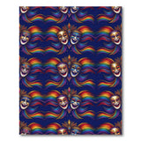 Vibrant Rainbow Mask Area Rug