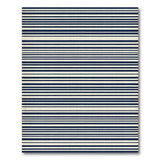 Navy and White Striped Coastal Area Rug