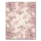 Pink Vintage Pink Rose Heart Area Rug