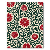 Floral Vintage Red Red Floral Vintage Area Rug