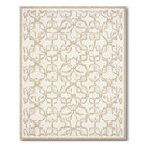 Cream Beige Trellis Lattice Area Rug