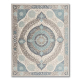 Intricate Blue Teal Persian Medallion Area Rug