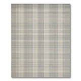 Grey Plaid Check Area Rug