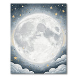 Dreamy Full Moon Stars Area Rug