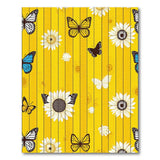 Rustic Yellow Barnwood Butterfly Sunflower Rug