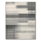 Geometric Modern Black White Geometric Line Area Rug