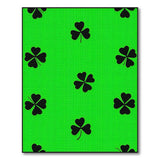 Vibrant Green Shamrock Area Rug