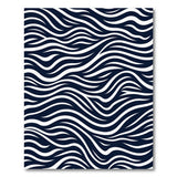 Navy Zebra Wave Area Rug