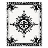 Medallion Ornate Black White Persian Medallion Area Rug