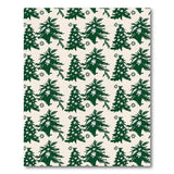 Festive Green Christmas Tree Pattern Area Rug