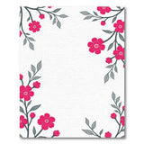 Pink Floral Branch Corner Area Rug